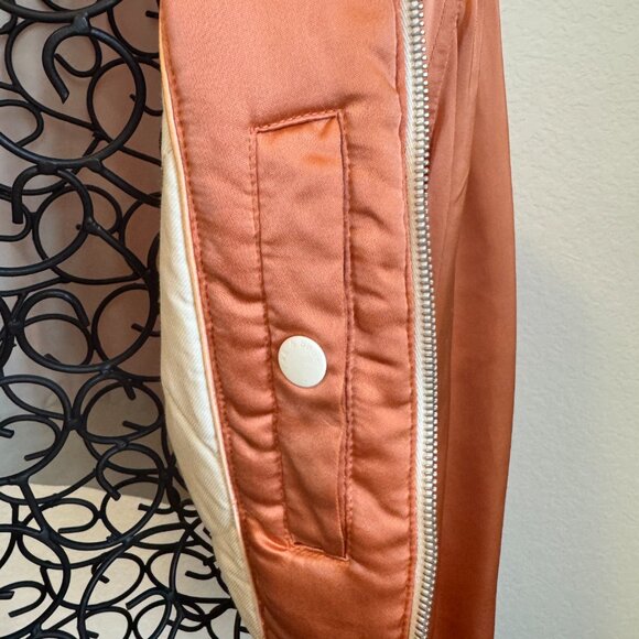 Cute Rag & Bone Salmon Satin Bomber / Baseball Jacket XS - Picture 4 of 10